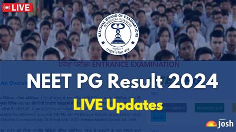 NEET PG 2024 results LIVE: Direct link, merit list to be out soon by NBE.